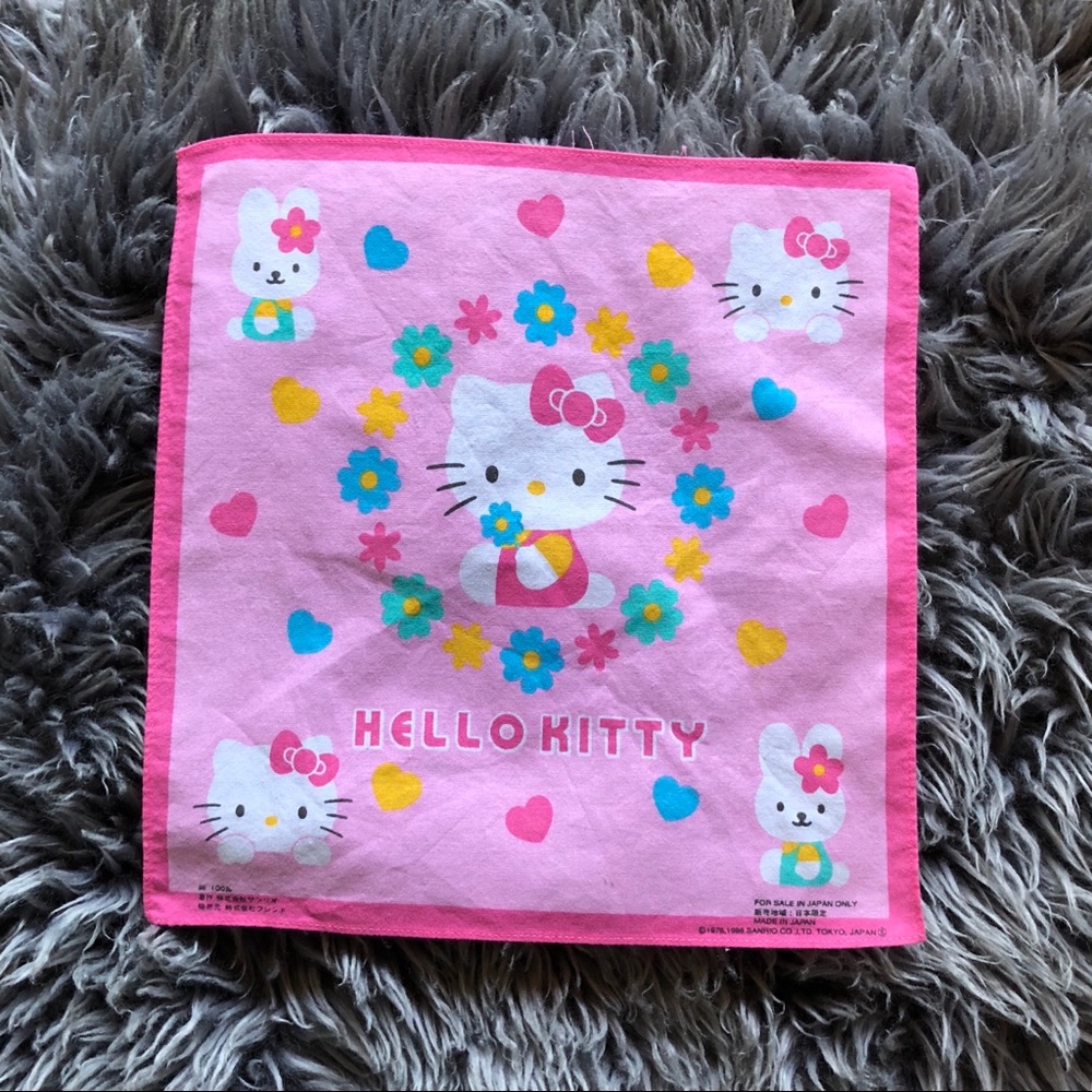 Hello Kitty Handkerchief Pocket Square Pink Scarf